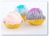 Sweet Sushi Rainbow Cake Ball- Our confetti cake mixed with vanilla icing, dipped in your choice of pink, blue, green, yellow or mauve chocolate and topped with colored sugar crystals.