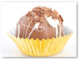 Sweet Sushi Death by chocolate Dark chocolate fudge cake mixed with chocolate icing, double dipped in  premium dark chocolate and premium milk chocolate,drizzled with more chocolate and topped with chocolate shavings.